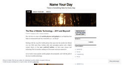 Desktop Screenshot of nameyourday.wordpress.com