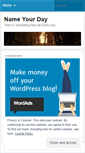 Mobile Screenshot of nameyourday.wordpress.com