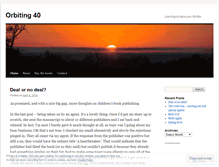Tablet Screenshot of orbiting40.wordpress.com