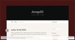 Desktop Screenshot of jeorgeiii.wordpress.com