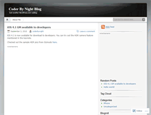 Tablet Screenshot of coderbynight.wordpress.com