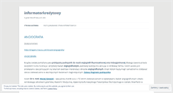 Desktop Screenshot of informatorkredytowy.wordpress.com