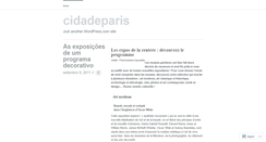 Desktop Screenshot of cidadeparis.wordpress.com