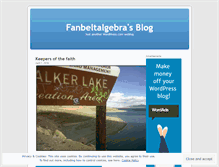 Tablet Screenshot of fanbeltalgebra.wordpress.com