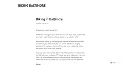 Desktop Screenshot of bikingbaltimore.wordpress.com