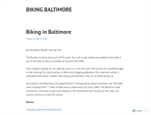 Tablet Screenshot of bikingbaltimore.wordpress.com