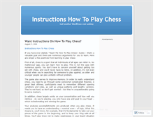 Tablet Screenshot of instructionshowtoplaychess.wordpress.com