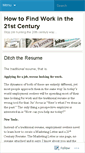 Mobile Screenshot of 21centuryjobhunt.wordpress.com