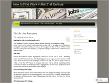 Tablet Screenshot of 21centuryjobhunt.wordpress.com