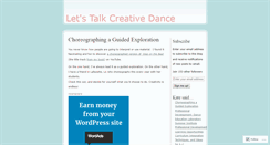 Desktop Screenshot of creativedanceconversation.wordpress.com