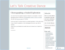 Tablet Screenshot of creativedanceconversation.wordpress.com