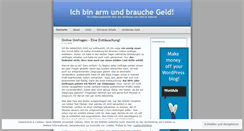 Desktop Screenshot of onlinegeldscheffeln.wordpress.com