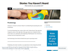 Tablet Screenshot of pocketstories.wordpress.com