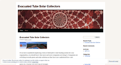 Desktop Screenshot of evacuatedtubesolarcollector.wordpress.com