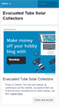 Mobile Screenshot of evacuatedtubesolarcollector.wordpress.com
