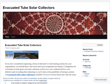 Tablet Screenshot of evacuatedtubesolarcollector.wordpress.com