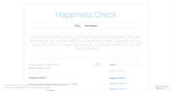 Desktop Screenshot of happinesscheck.wordpress.com