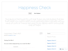 Tablet Screenshot of happinesscheck.wordpress.com