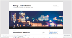Desktop Screenshot of familylawdenton.wordpress.com