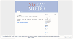 Desktop Screenshot of nohaymiedo.wordpress.com