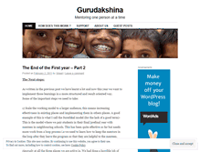 Tablet Screenshot of gurudakshina.wordpress.com