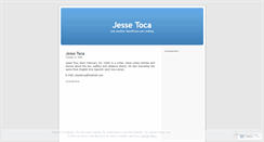 Desktop Screenshot of jessetoca.wordpress.com