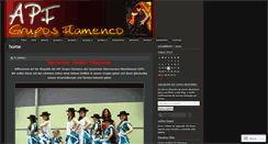 Desktop Screenshot of apfflamenco.wordpress.com