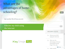 Tablet Screenshot of benefitsofhomeschooling.wordpress.com