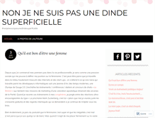 Tablet Screenshot of nonjenesuispasunedindesuperficielle.wordpress.com