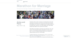 Desktop Screenshot of marathonformarriage.wordpress.com