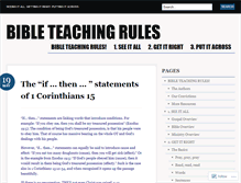Tablet Screenshot of bibleteachingrules.wordpress.com