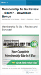 Mobile Screenshot of membershiptogoreview.wordpress.com
