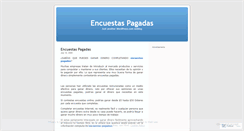 Desktop Screenshot of encuestaspagadaswordpress.wordpress.com