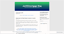 Desktop Screenshot of janhillmortgage.wordpress.com