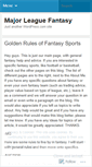 Mobile Screenshot of majorleaguefantasy.wordpress.com