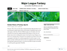 Tablet Screenshot of majorleaguefantasy.wordpress.com