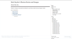Desktop Screenshot of mattsnyder.wordpress.com