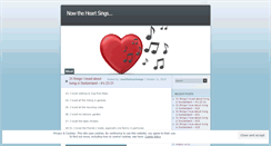 Desktop Screenshot of nowtheheartsings.wordpress.com