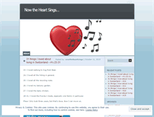 Tablet Screenshot of nowtheheartsings.wordpress.com