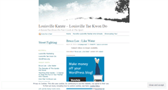 Desktop Screenshot of louisvillekarate.wordpress.com