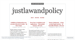 Desktop Screenshot of justlawandpolicy.wordpress.com