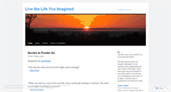 Desktop Screenshot of livethelifeyouimagined.wordpress.com