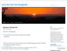 Tablet Screenshot of livethelifeyouimagined.wordpress.com