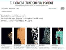 Tablet Screenshot of objectethnography.wordpress.com
