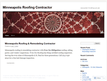 Tablet Screenshot of minneapolisroofingcontractor.wordpress.com