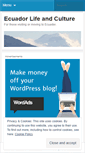 Mobile Screenshot of ecuadorlifeandculture.wordpress.com