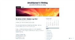 Desktop Screenshot of amahlazwar.wordpress.com