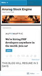 Mobile Screenshot of anuragstockengine.wordpress.com