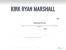 Tablet Screenshot of kirkmarshall.wordpress.com