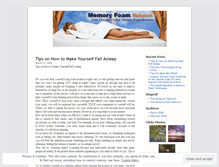 Tablet Screenshot of memoryfoamnetwork.wordpress.com
